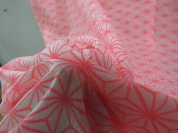 Vintage Japanese kimono light pink white color ab… - image 6