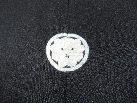 Vintage Japanese kimono black color plain pattern… - image 5
