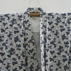 Vintage Japanese cotton yukata cloud color flower pattern kimono robe nightwear 22JUNE01-04