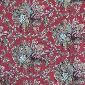 Vintage brick red silk nagoya obi with abstract FOB011001-08