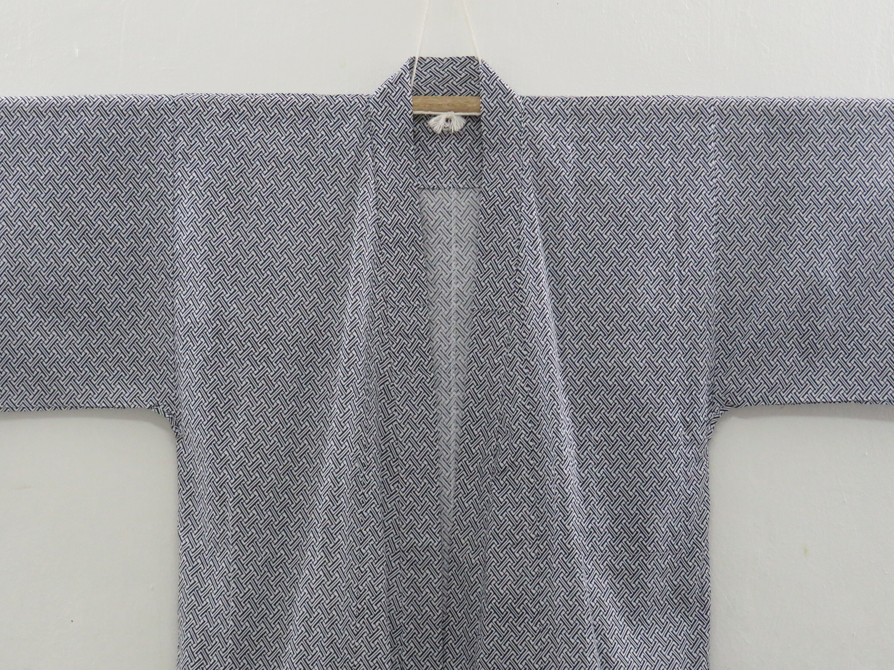 Vintage Japanese cotton yukata white color abstract pattern Etsy