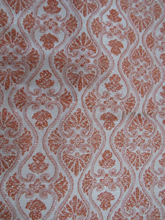 Vintage brick white and coral mix strawberry silk… - image 3