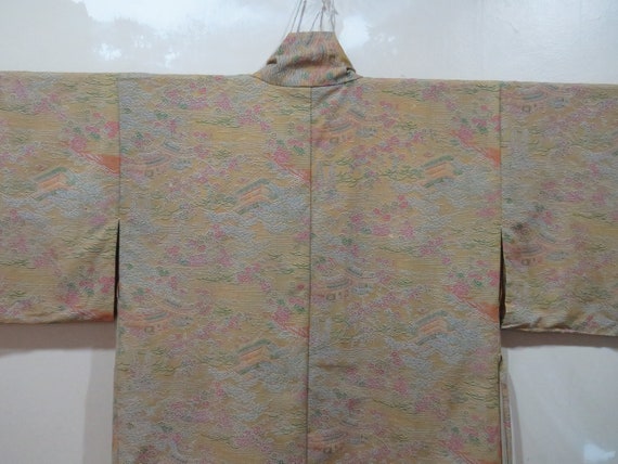 Vintage Japanese Jacket haori yellow mustard colo… - image 2