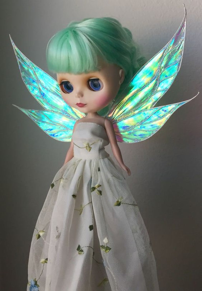 Iridescent Fairy Doll Wings for 1/4 size dolls bjd blythe Etsy