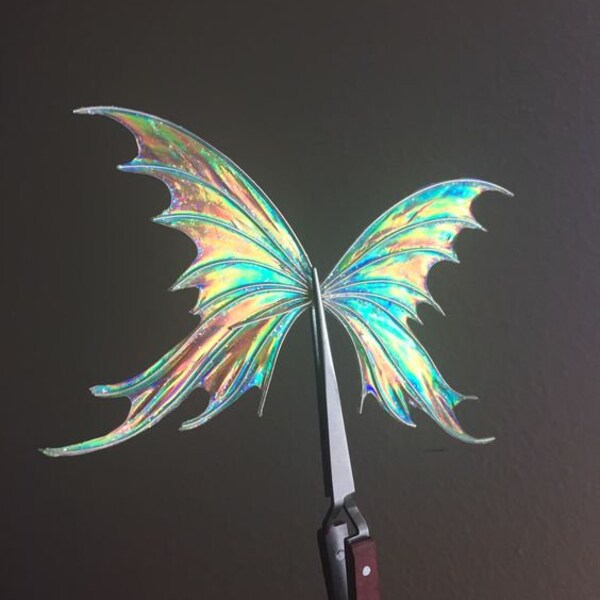 Iridescent Fairy Doll Wings, Fairy Wings for Ooak Art Dolls, BJD