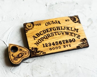 Mini Ouija Board con Planchette / Mystifying Oracle Occult Miniature Talking Board / Spiritual Ouija Game Board for Dolls Dollhouse