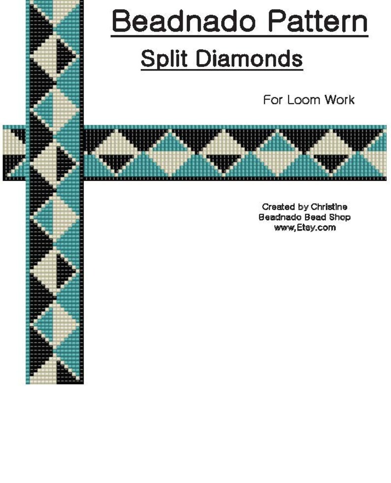 Split Diamonds Bead Loom Pattern Etsy