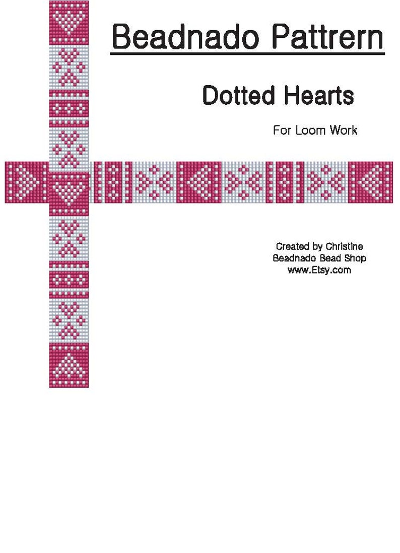 Dotted Hearts Bead Loom Pattern Etsy