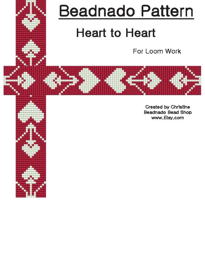 Heart to Heart Bead Loom Pattern Etsy