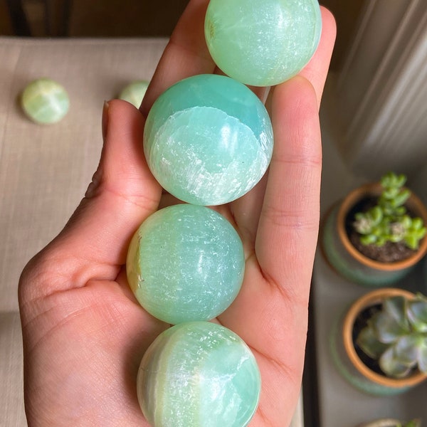 Pistachio Calcite Sphere