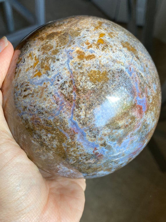 Incredible XL 3LB 8OZ Ocean Jasper Sphere