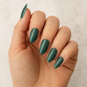 Green Nails Set, Vegan, BIODEGRADABLE Nail Tips, Green Press on Nails, Glue on Nails, Luxury Artificial Nails, False Nails, Fake Nails