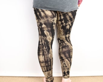 Leginsy do jogi tie-dye Black Magic damskie męskie unisex damskie meggings