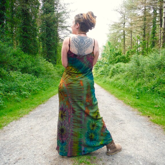bohemian rainbow dress