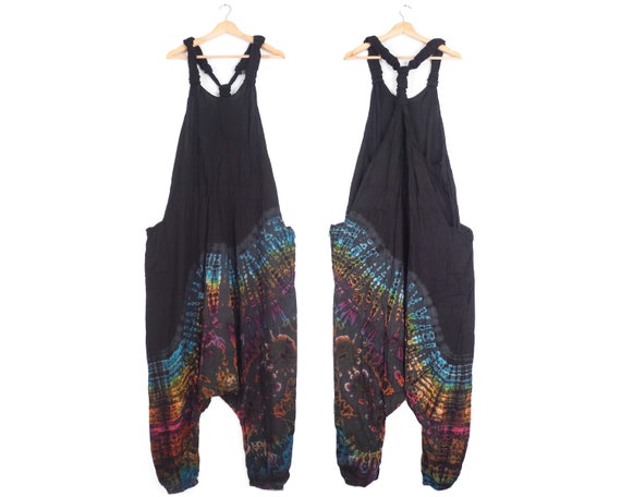 black dungarees jumpsuit