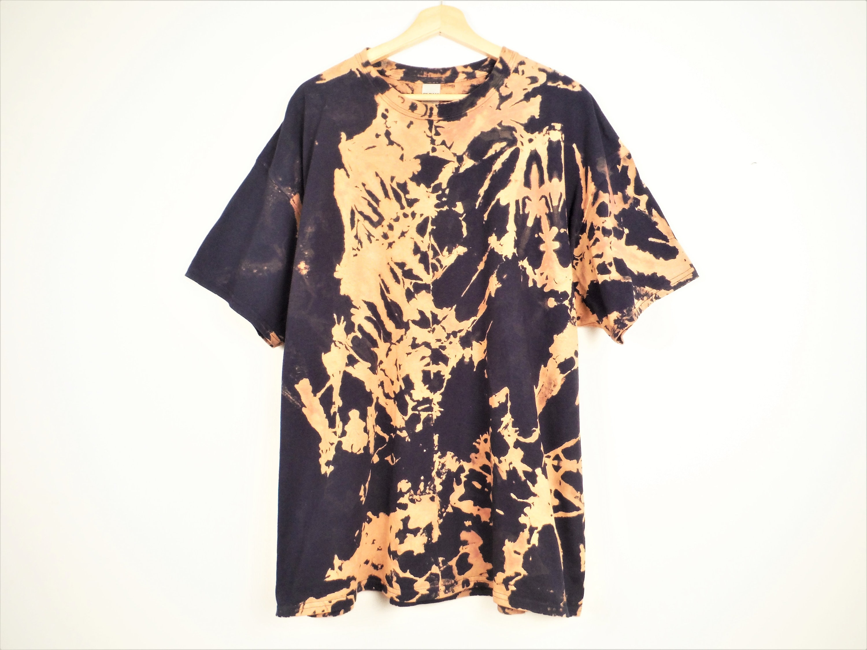 Zwart shirt tie dye bleek new arrivals