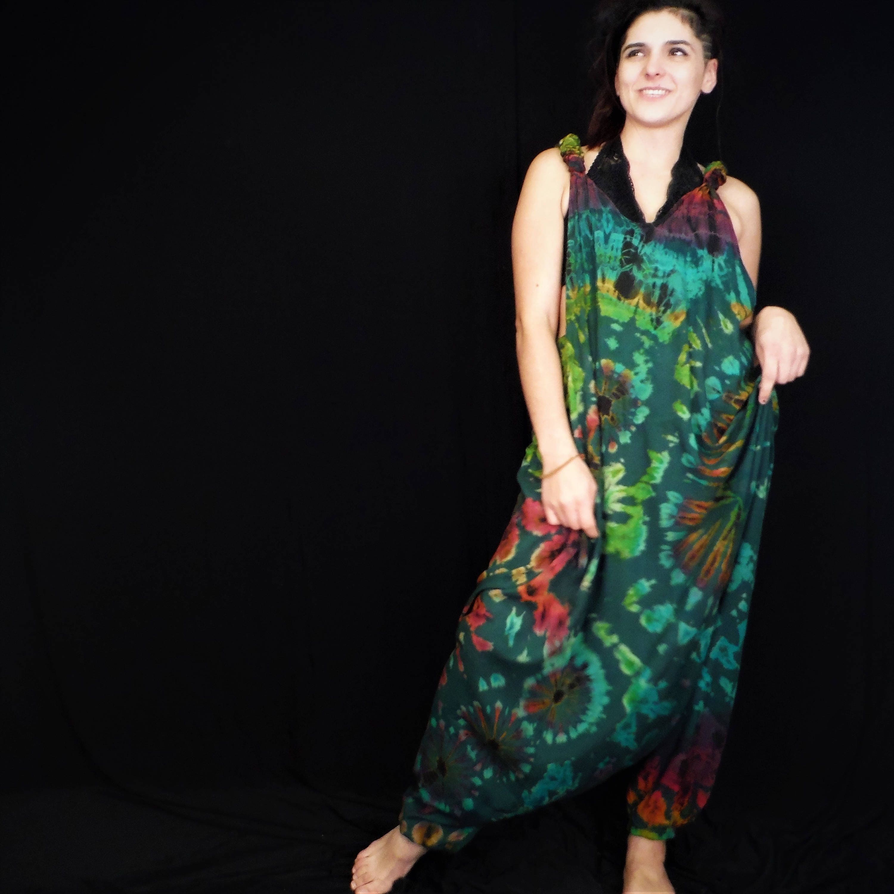 jumpsuit diy dye tie Dye Tie Green  Dungarees Bottom  Harem Deep Jumpsuit Festival Etsy jumpsuit diy dye tie Dye Tie Green  Dungarees Bottom  Harem Deep Jumpsuit Festival Etsy