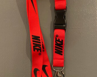 red and black nike lanyard