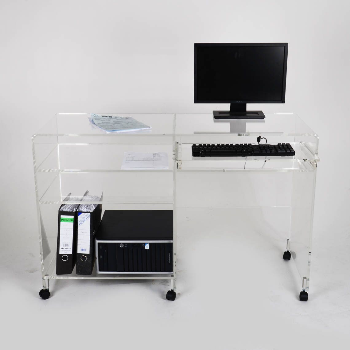  Perspex Computer Desk for Small Space