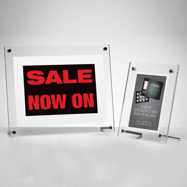 Freestanding Acrylic Frame Perspex Photo Frame Counter Top Etsy