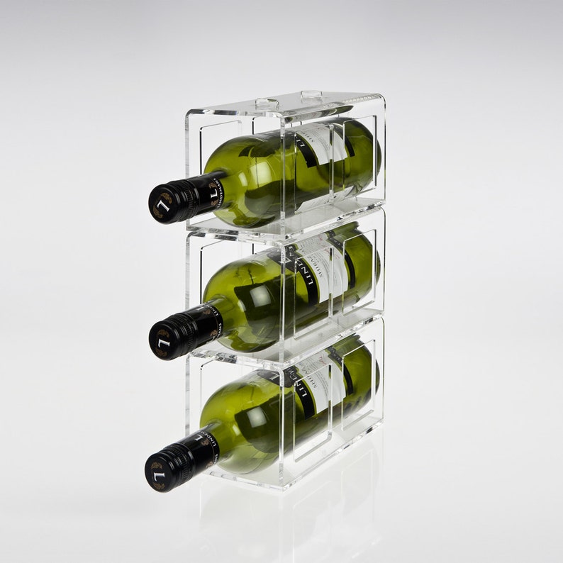Acrylic Perspex Wine Rack Stacking Design Premium acrylic Etsy