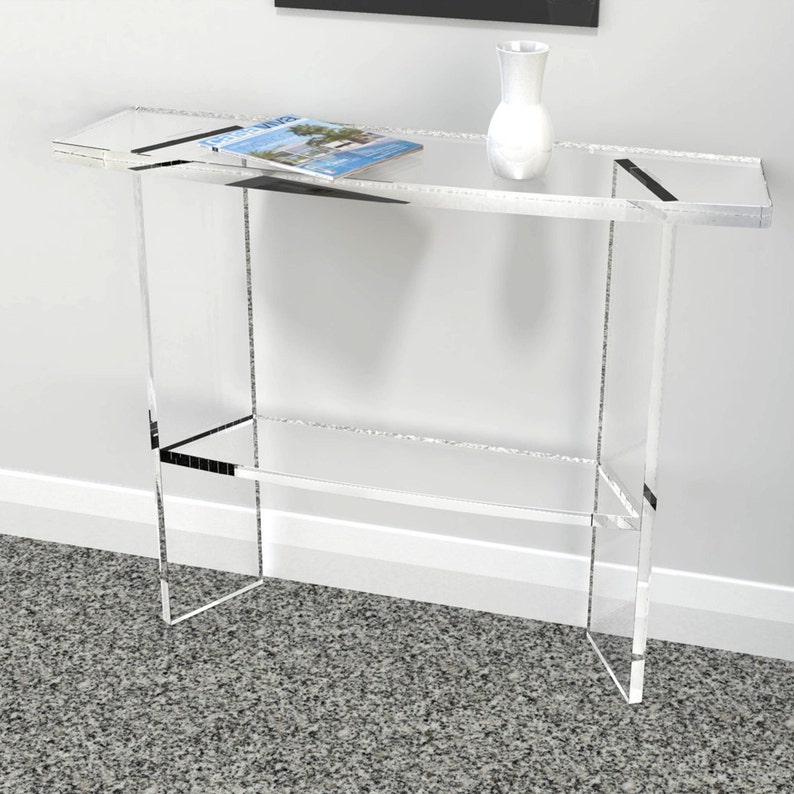 Clear Perspex Acrylic Console Table Premium acrylic Made Etsy