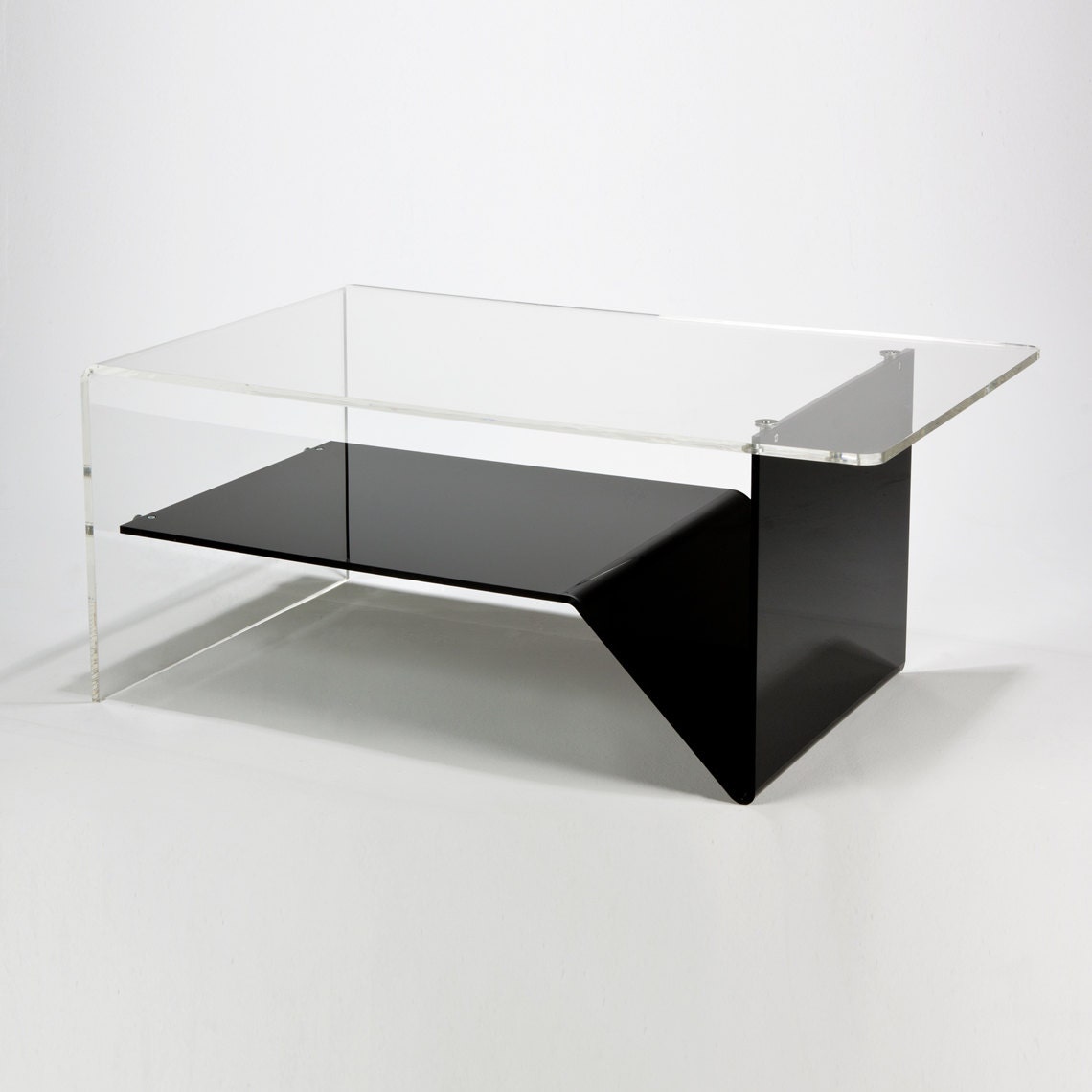 Perspex Acrylic Modern Coffee Table with Shelf & Magazine Etsy