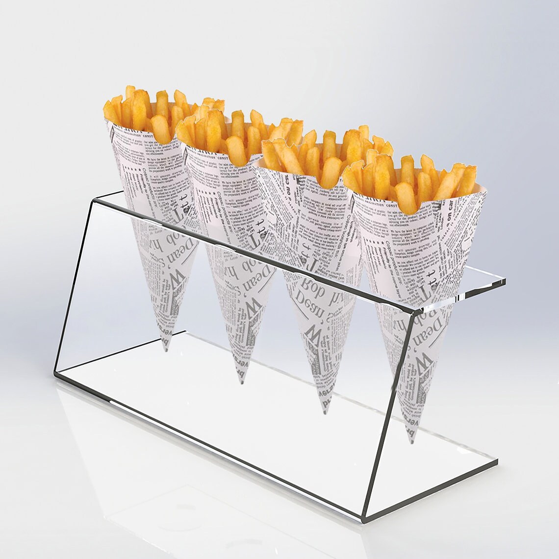 Fast Food Fish And Chip Cone Stand Party Food Display Stands Etsy