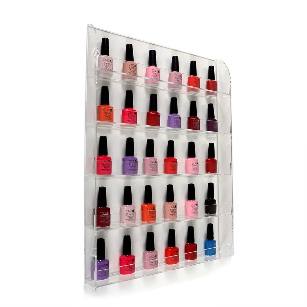 Nail Varnish Display Stand Acrylic Wall Mounted Display Made in the UK
