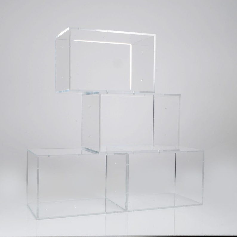 Clear Acrylic Stacking Display Cubes Shelving System UK Etsy UK