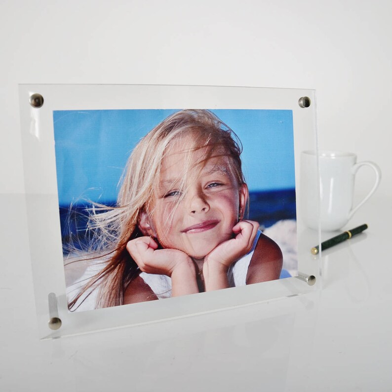 Freestanding Acrylic Frame Perspex Photo Frame Counter Top Etsy