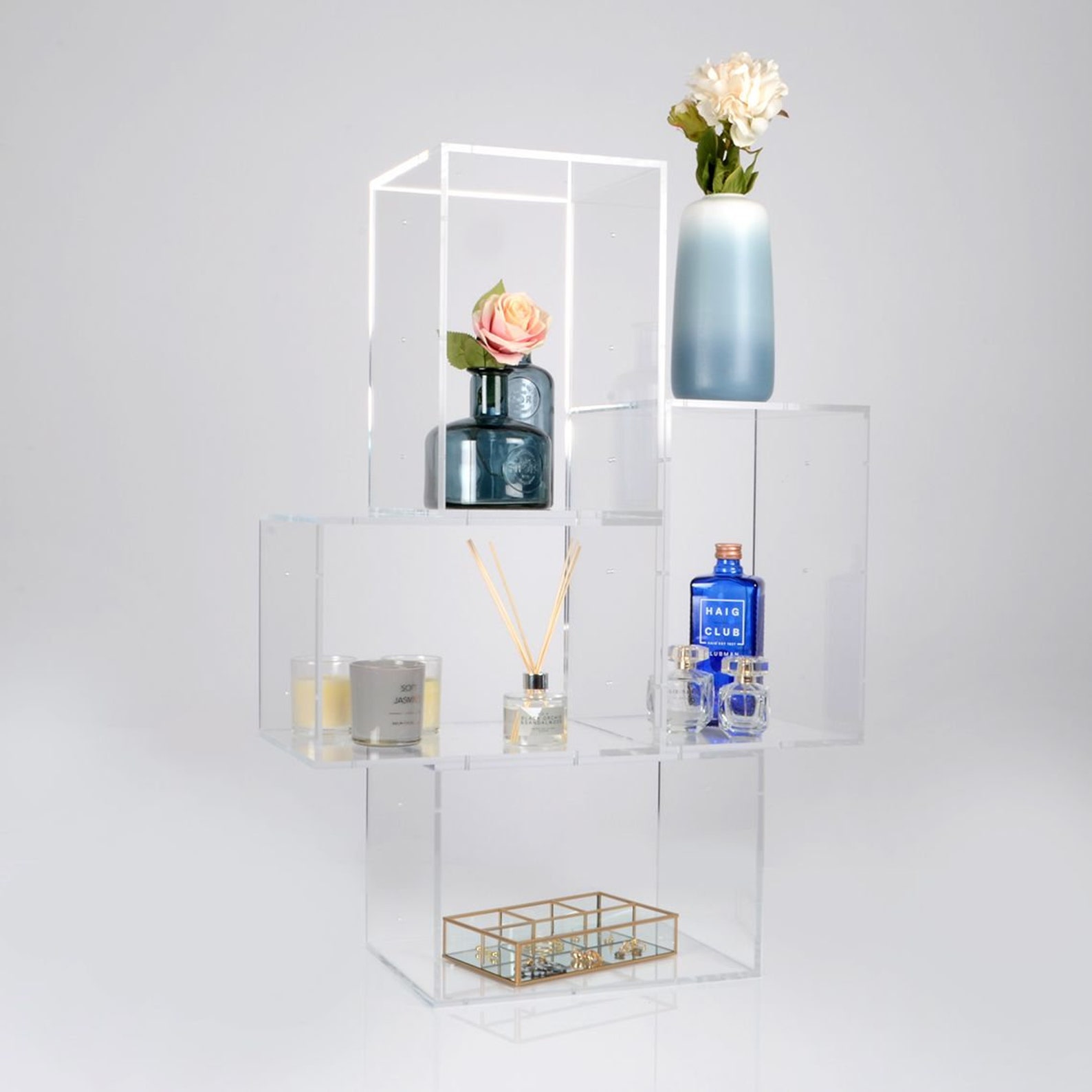 Clear Acrylic Stacking Display Cubes Shelving System UK Etsy