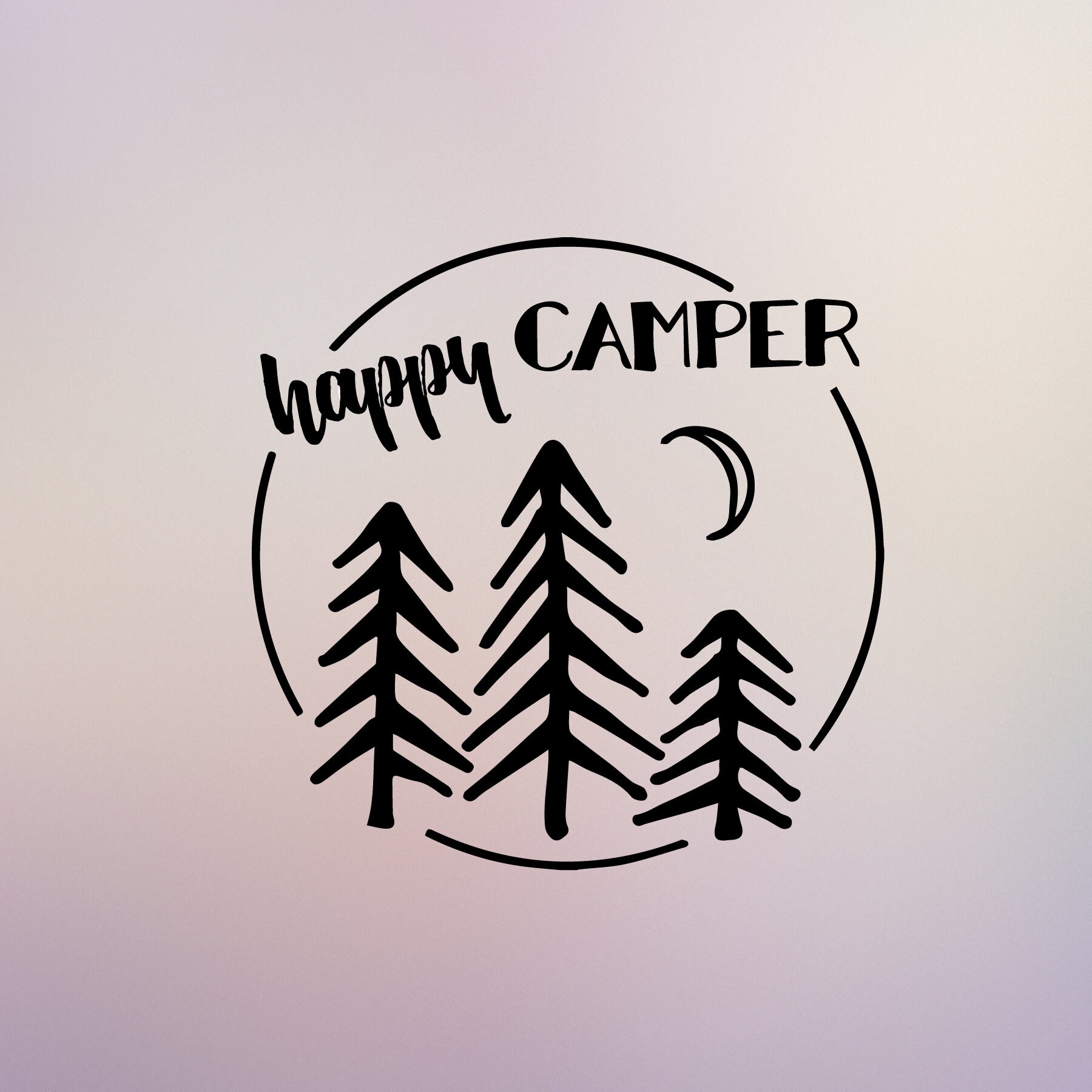 Happy Camper Decal Sticker | Etsy