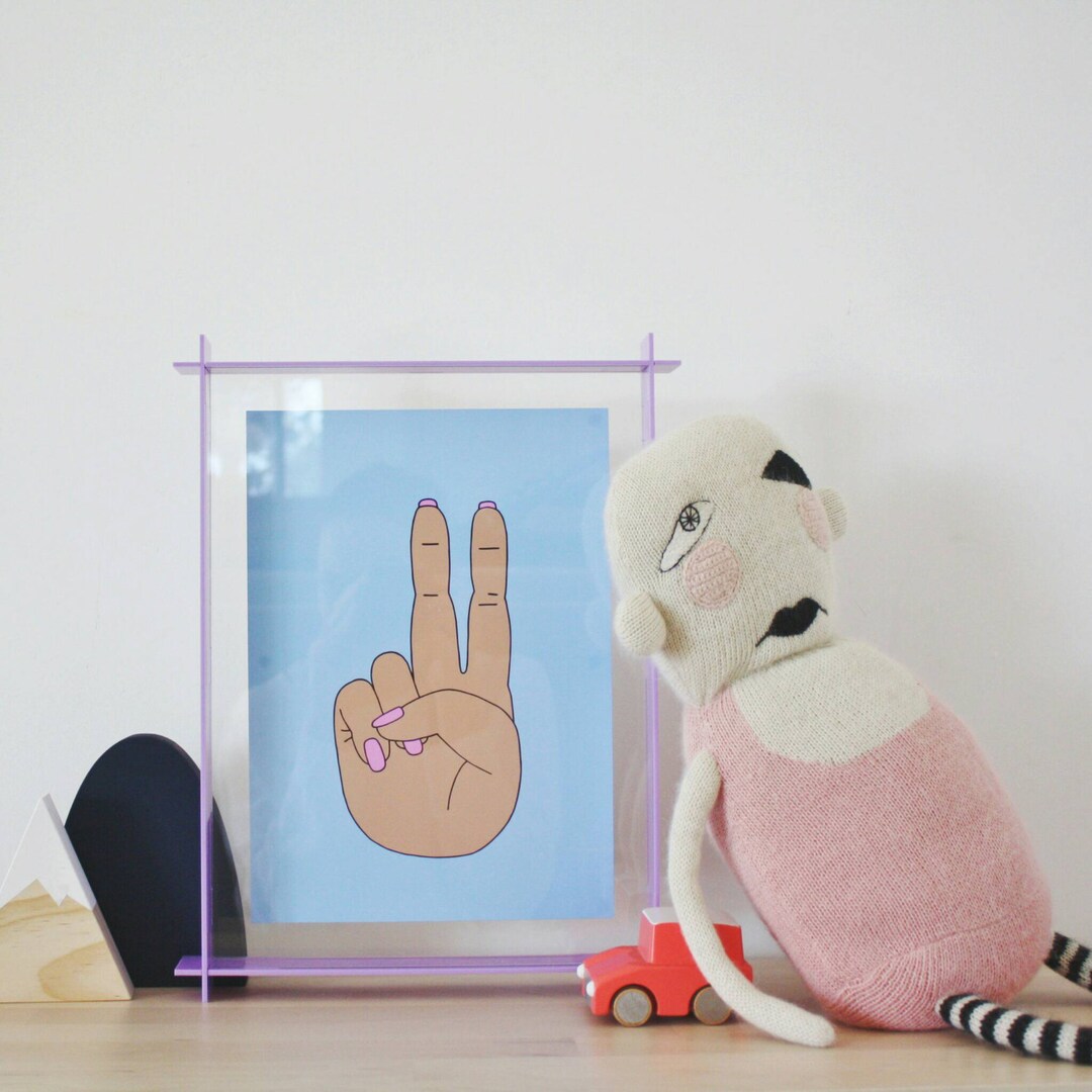 A4 Acrylic Box Frame Lavender / A4 Frame / Perspex Frame / Floating Frame / Neon Box Frame