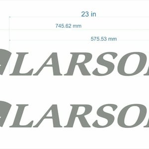 Larson-bootemblemen 23" chroom + GRATIS SNELLE levering DHL Express - Stickersset - Grafische sticker