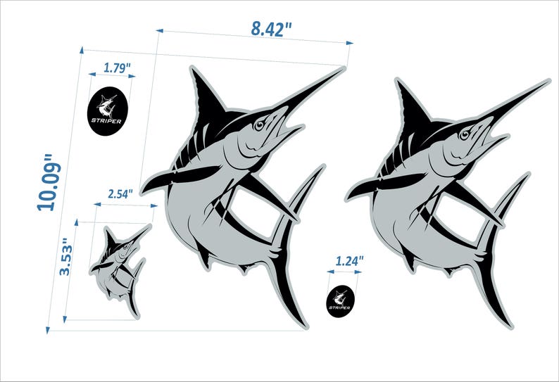 Marlin Fish Swordfish Boat Emblem 10 FREE FAST Etsy