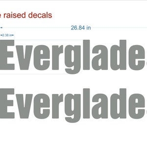 Everglades Boat emblem 27&quot; chrome + FREE FAST delivery DHL express - decal - Graphics Decal
