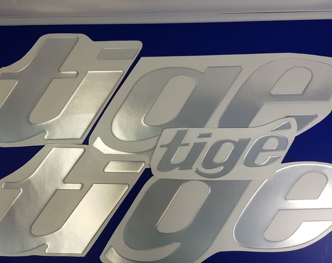 Tige Boat Emblems 32 Chrome FREE FAST Delivery DHL Express Stickers Set