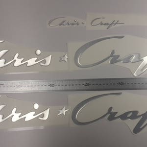 Chris Craft-bootemblemen 28" chroom + GRATIS SNELLE levering DHL Express - Stickersset - Grafische sticker