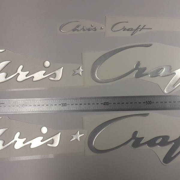 Chris Craft boat Emblems 28" chrome + FREE FAST delivery DHL express - Stickers Set - Graphics Decal