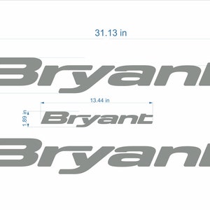 Bryant-bootemblemen 30" + GRATIS SNELLE levering DHL Express - stickers met reliëf - stickerset - grafische sticker