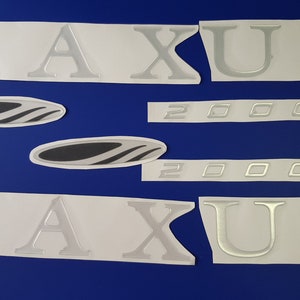Maxum-bootemblemen 29" chroom + GRATIS SNELLE levering DHL Express - set met verhoogde stickers - grafische sticker