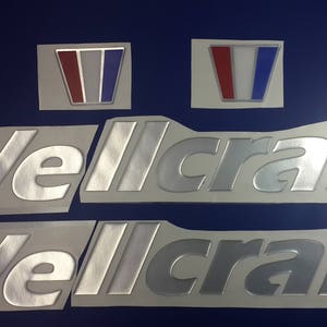 Wellcraft-bootemblemen 30" chroom + GRATIS SNELLE levering DHL Express - Stickers Set - Grafische sticker