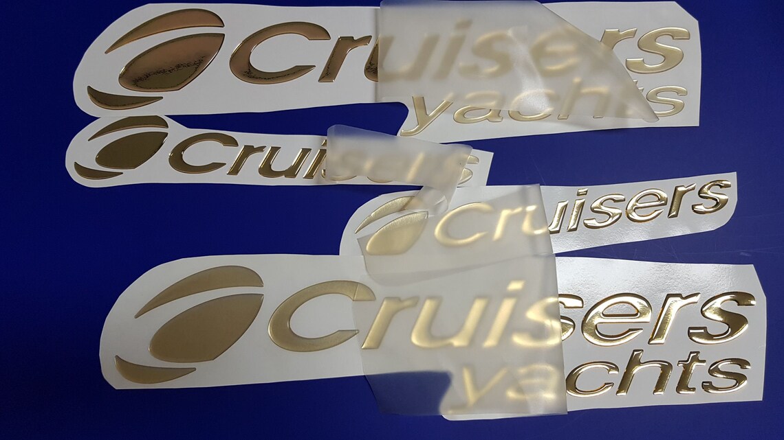 Cruisers yachts boat emblems 22 gold FREE FAST Etsy