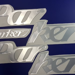 Parker-bootemblemen 30" chroom + GRATIS SNELLE levering DHL Express - Stickersset - Grafische sticker