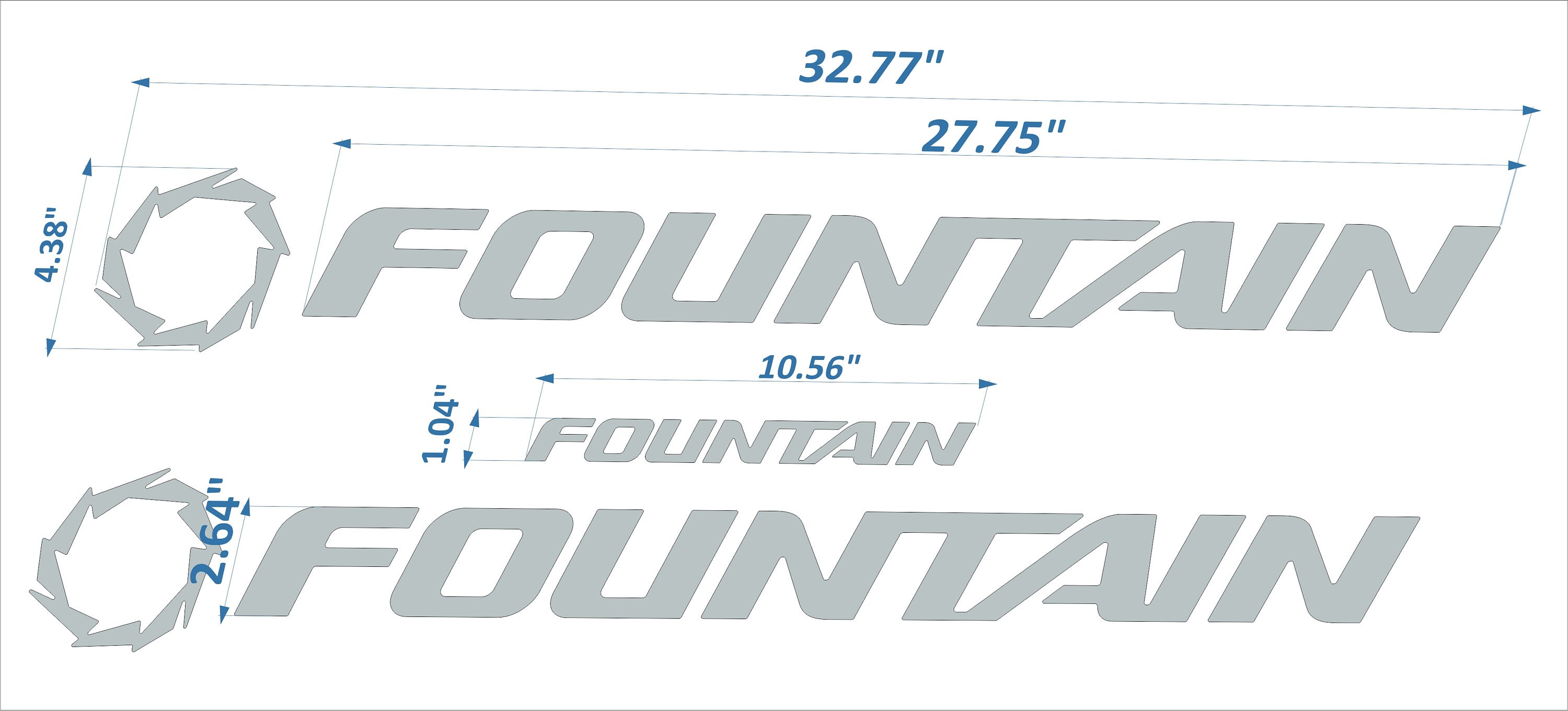 Fountain boat Emblems 32 chrome FREE FAST delivery DHL | Etsy