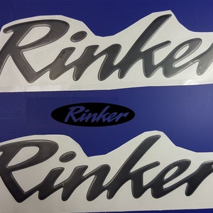 Rinker boat Emblems 22&quot; black + FREE FAST delivery DHL express - raised decal