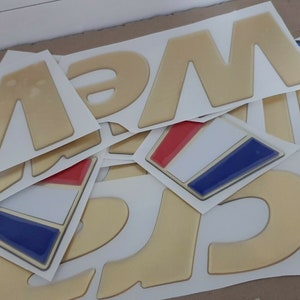 Wellcraft-bootemblemen 30" goud + GRATIS SNELLE levering DHL Express - Stickers Set - Grafische sticker