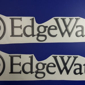 EdgeWater-bootemblemen 22" zwart + GRATIS SNELLE levering DHL Express - Stickersset - Grafische sticker