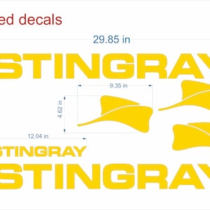 Stingray-bootemblemen 29" goud + GRATIS SNELLE levering DHL Express - Stickersset - Grafische sticker